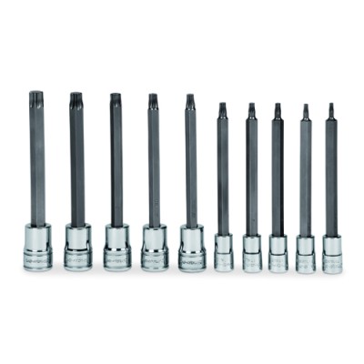 10 pc Combination Drive TORX® Bit Long Socket Set