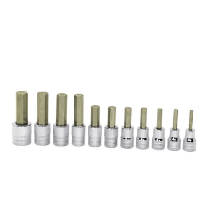  11 pc 3/8" Drive Metric Standard Hex Bit Socket Set