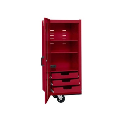 Locker, 3 drawers / 3 shelves, Candy Apple Red Locker, 3 drawers / 3 shelves, Candy Apple Red