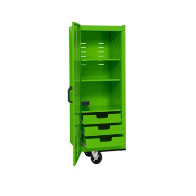 Locker, 3 drawers / 3 shelves, Extreme Green