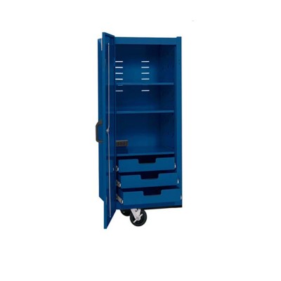 Locker, 3 drawers / 3 shelves, Royal Blue