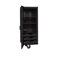 Locker, 3 drawers / 3 shelves, Gloss Black