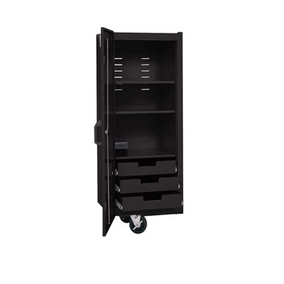 Locker, 3 drawers / 3 shelves, Gloss Black