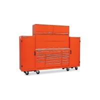 Locker, 3 drawers / 3 shelves, Electric Orange